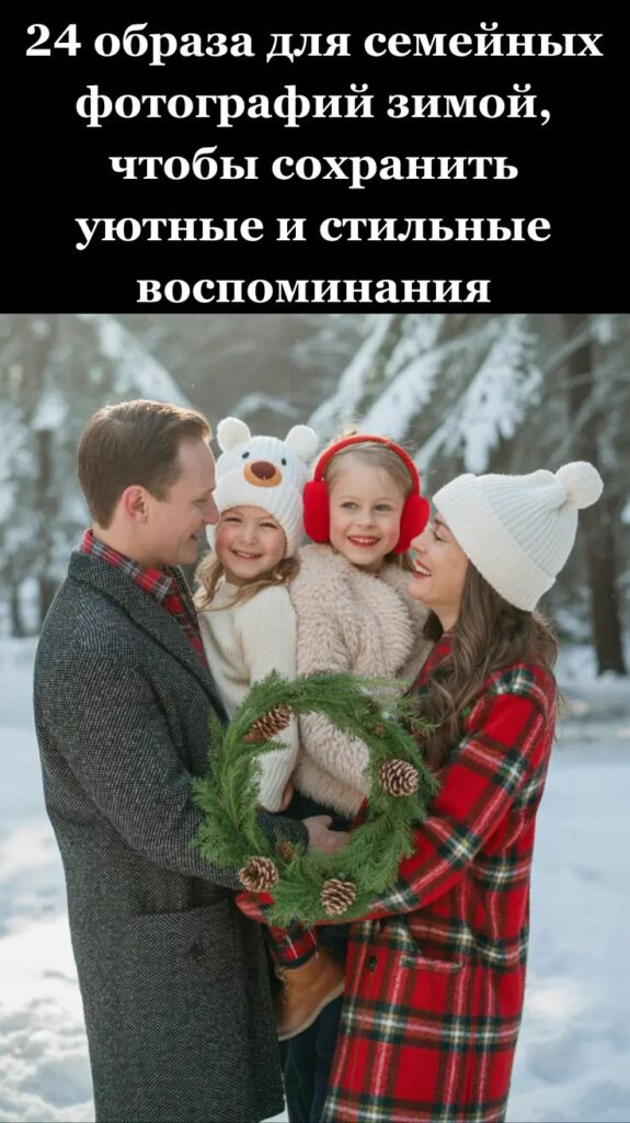 24 образа для семейных фотографий зимой, чтобы сохранить уютные и стильные воспоминания