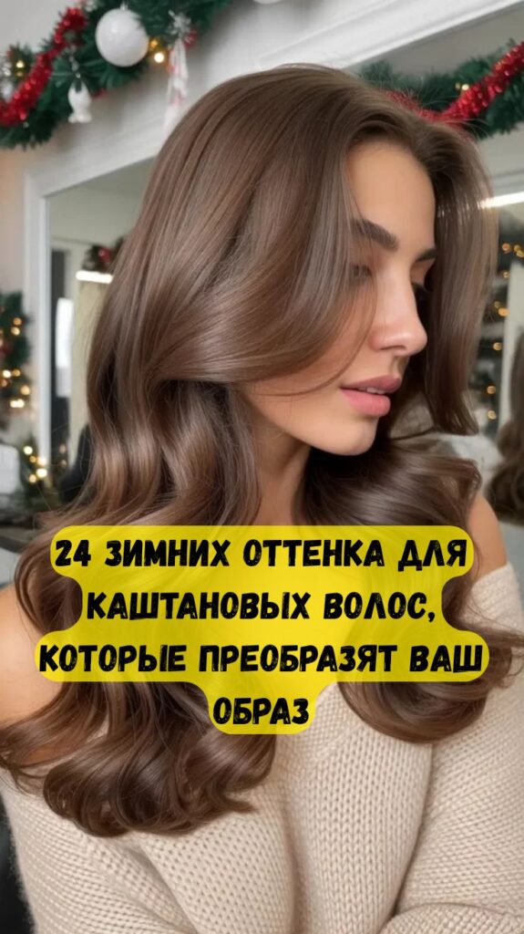 24 зимних оттенка для каштановых волос, которые преобразят ваш образ