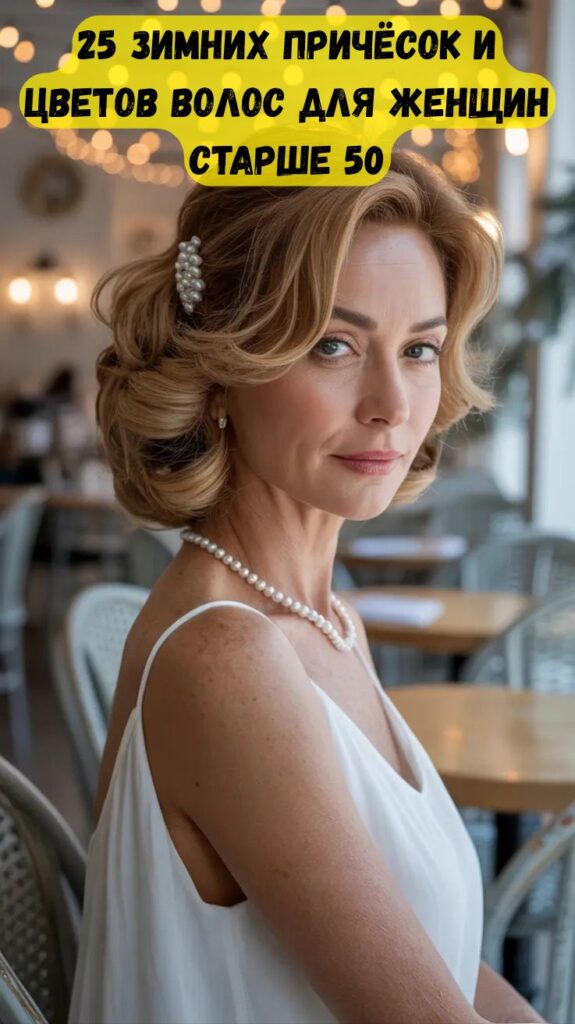 25 зимних причёсок и цветов волос для женщин старше 50