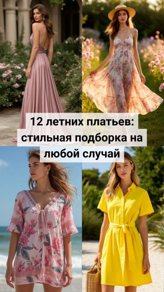 12 летних платьев: стильная подборка на любой случай