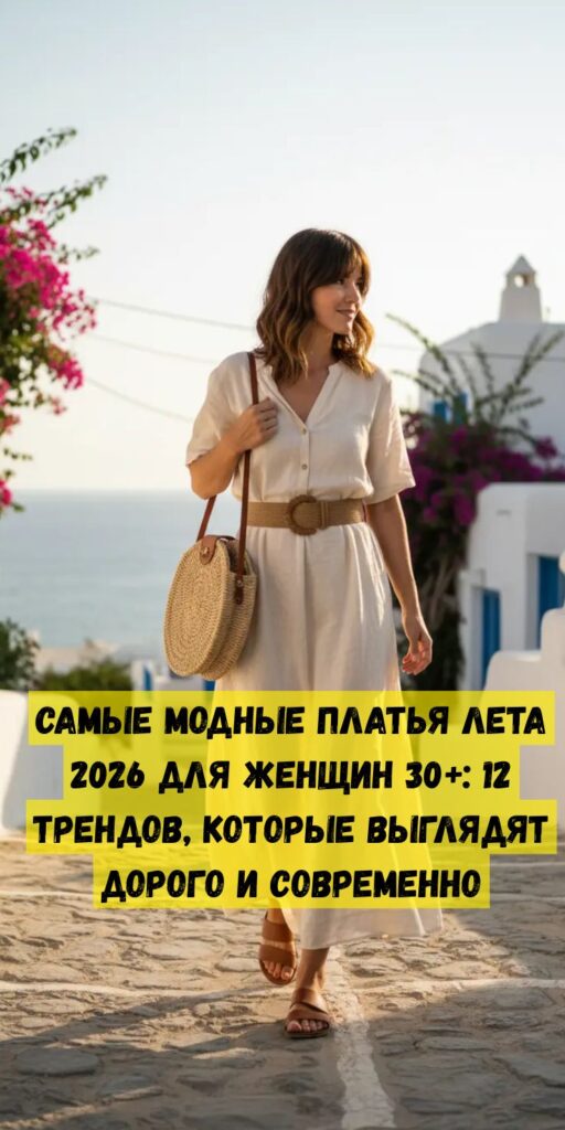 Самые модные платья лета 2026 для женщин 30+: 12 трендов, которые выглядят дорого и современно