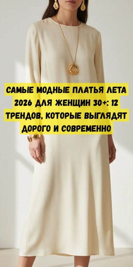 Самые модные платья лета 2026 для женщин 30+: 12 трендов, которые выглядят дорого и современно