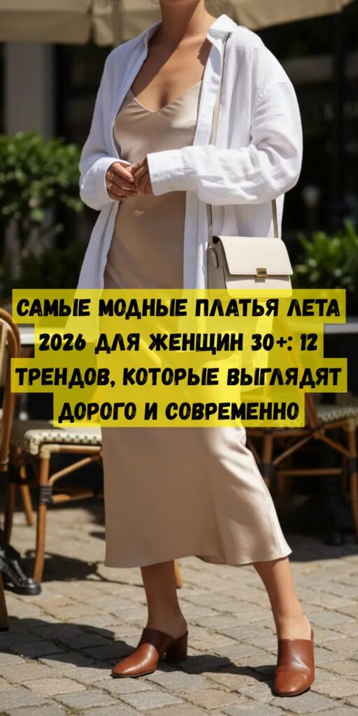 Самые модные платья лета 2026 для женщин 30+: 12 трендов, которые выглядят дорого и современно