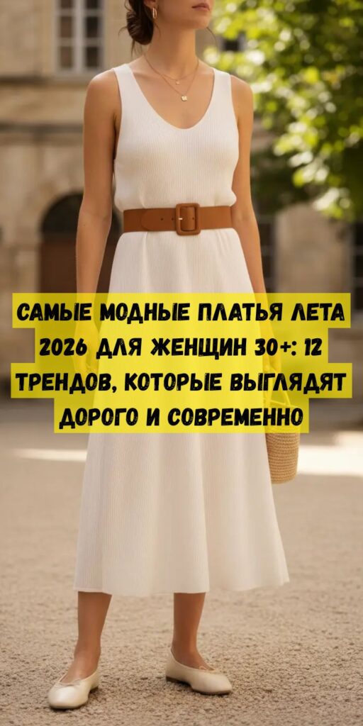 Самые модные платья лета 2026 для женщин 30+: 12 трендов, которые выглядят дорого и современно