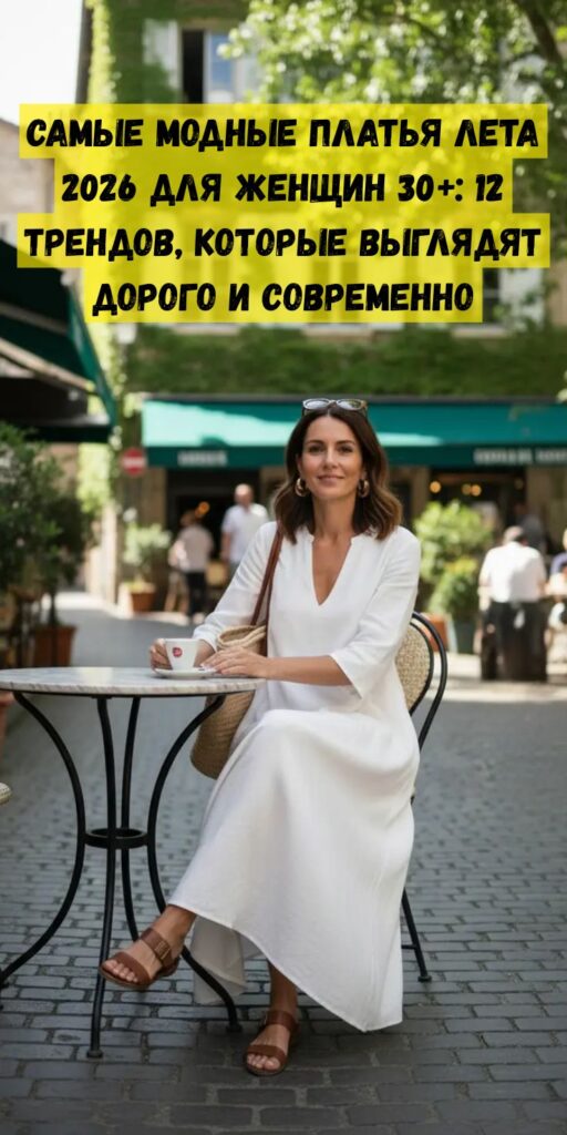 Самые модные платья лета 2026 для женщин 30+: 12 трендов, которые выглядят дорого и современно