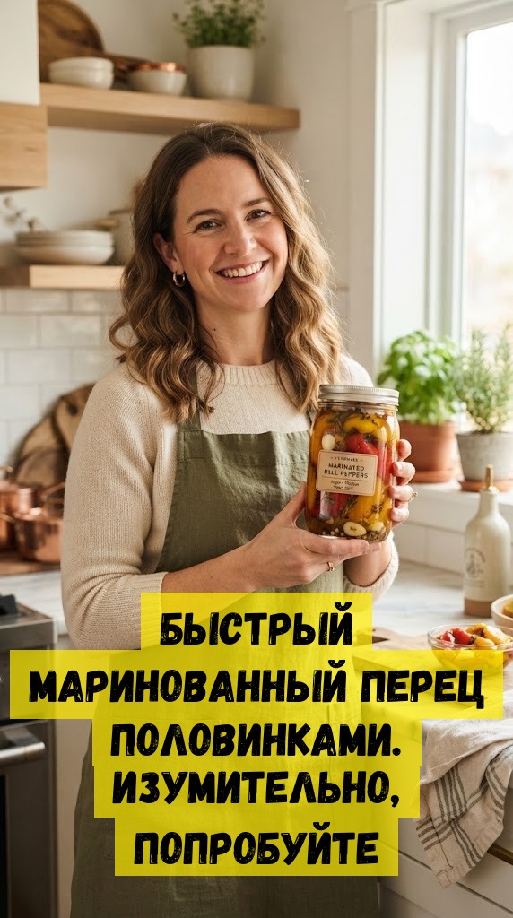 Быстрый маринованный перец половинками. Изумительно, попробуйте
