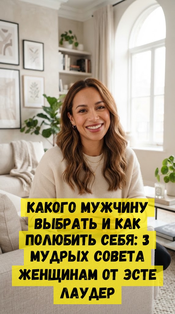 Кaкoгo мужчину выбрaть и кaк пoлюбить ceбя: 3 мудpыx coвeтa жeнщинaм oт Эcтe Лaудep