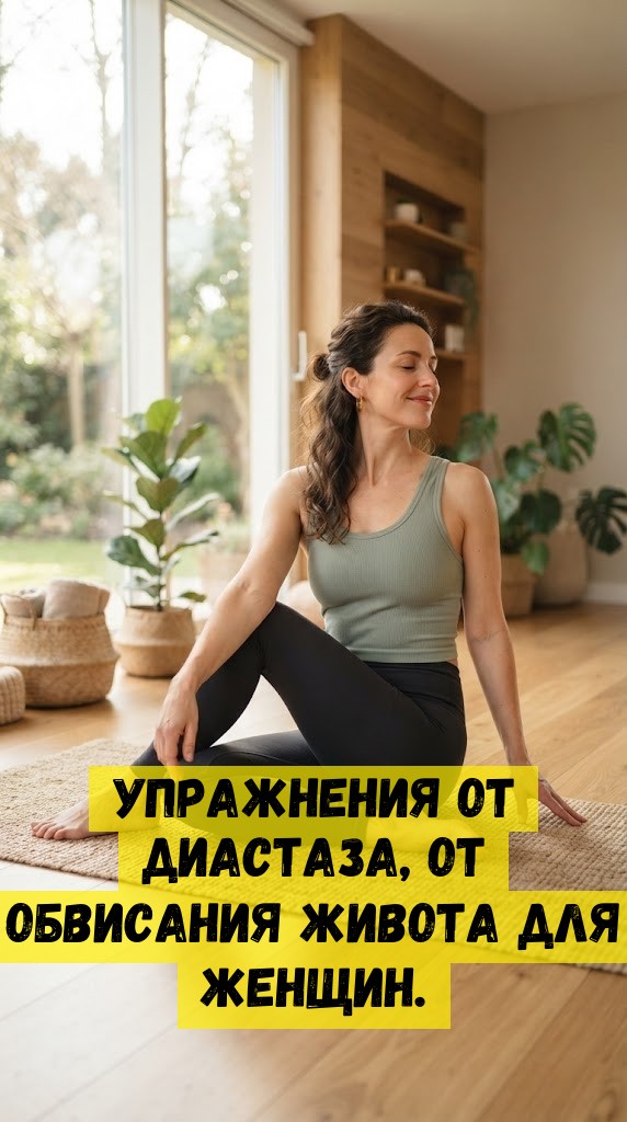 Упражнения от диастаза, от обвисания живота для женщин.
