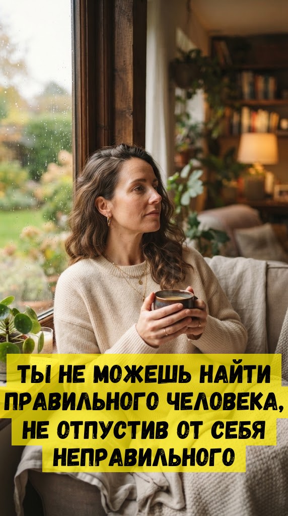 Ты не можешь найти правильного человека, не отпустив от себя неправильного