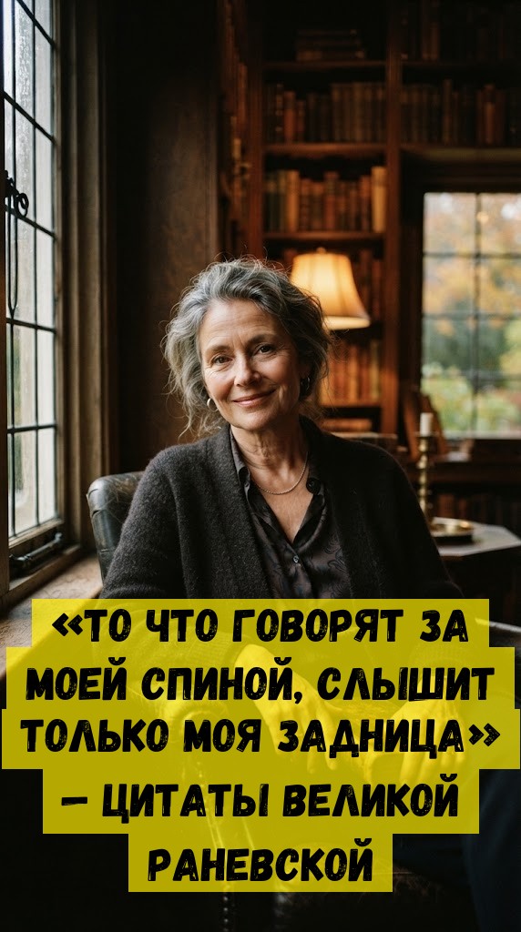 &laquo;То что говорят за моей спиной, слышит только моя задница&raquo; &mdash; цитаты великой Раневской