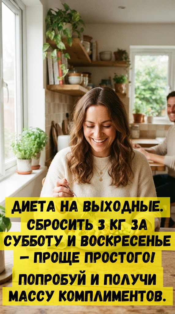 Диета на выходные. Сбросить 3 кг за субботу и воскресенье &mdash; проще простого! Попробуй и получи массу комплиментов.