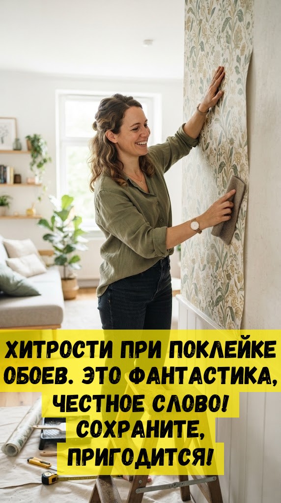 ХИТРОСТИ ПРИ ПОКЛЕЙКЕ ОБОЕВ. ЭТО ФАНТАСТИКА, ЧЕСТНОЕ СЛОВО! СОХРАНИТЕ, ПРИГОДИТСЯ!