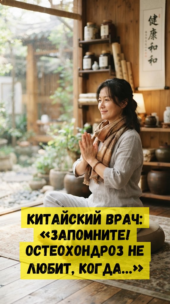 Китайский врач: &laquo;Запомните! Остеохондроз не любит, когда&hellip;&raquo;
