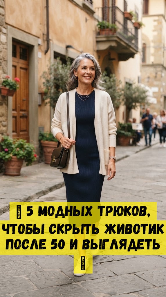 💃 5 модных трюков, чтобы скрыть животик после 50 и выглядеть 🔥
