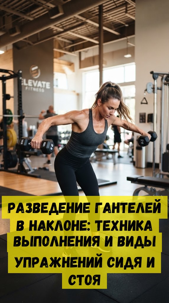 Разведение гантелей в наклоне: техника выполнения и виды упражнений сидя и стоя
