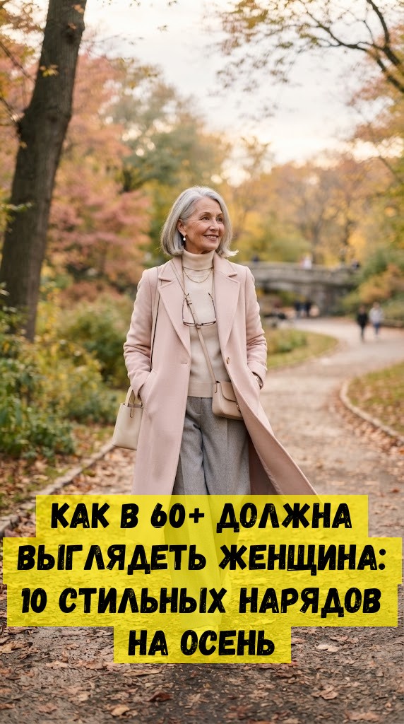 Как в 60+ должна выглядеть женщина: 10 стильных нарядов на осень Как в 60+ должна выглядеть женщина: 10 стильных нарядов на осень
