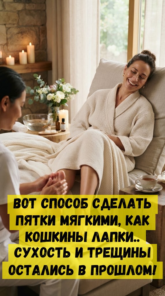 Вот способ сделать пятки мягкими, как кошкины лапки.. Сухость и трещины остались в прошлом!