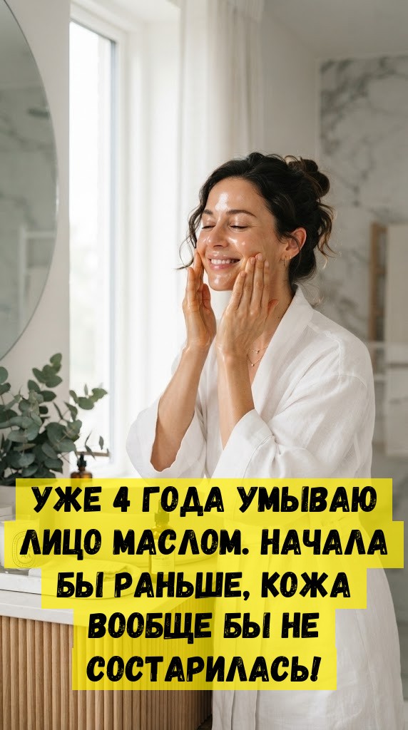 Уже 4 года умываю лицо маслом. Начала бы раньше, кожа вообще бы не состарилась!