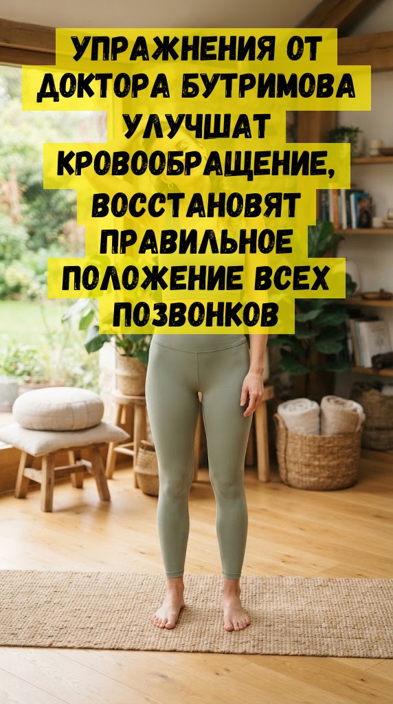 Упражнения от доктора Бутримова улучшат кровообращение, восстановят правильное положение всех позвонков