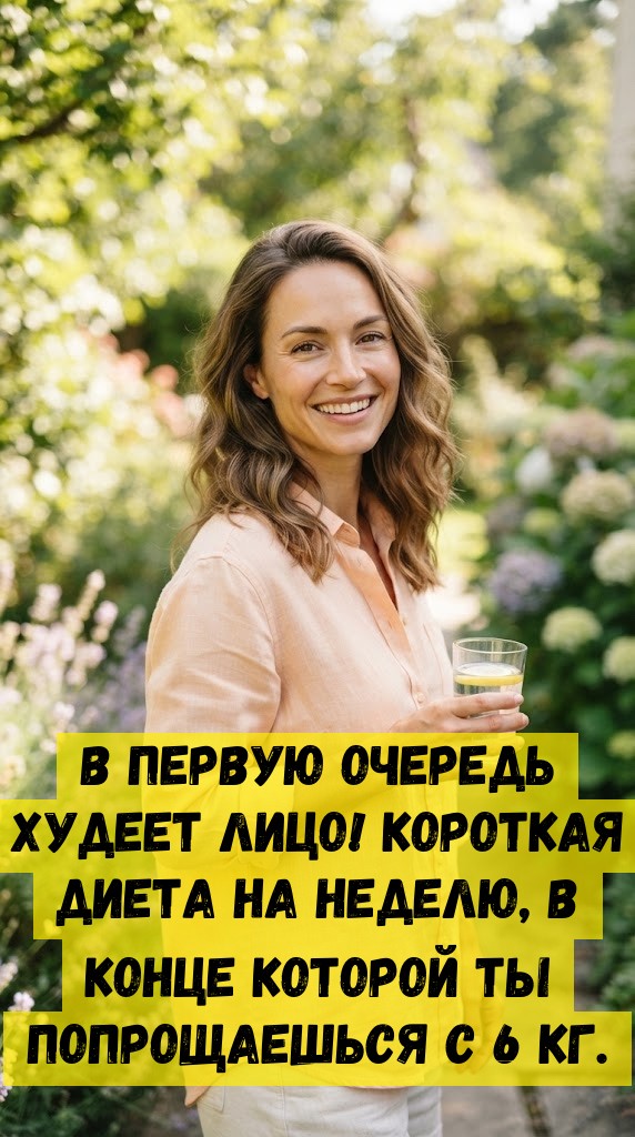 В первую очередь худеет лицо! Короткая диета на неделю, в конце которой ты попрощаешься с 6 кг.