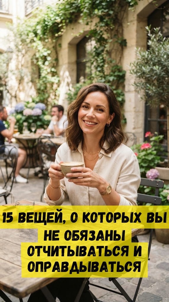 15 вещей, о которых вы не обязаны отчитываться и оправдываться