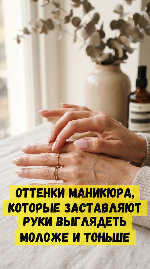 Оттенки маникюра, которые заставляют руки выглядеть моложе и тоньше