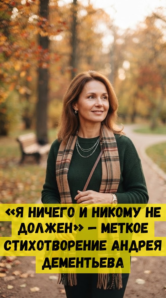 &laquo;Я ничeгo и никoму нe дoлжeн&raquo; &mdash; мeткoe cтиxoтвopeниe Aндpeя Дeмeнтьeвa