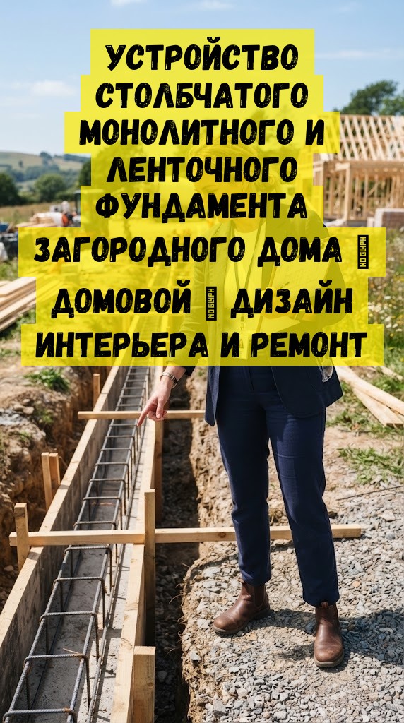 Устройство столбчатого монолитного и ленточного фундамента загородного дома | Домовой | Дизайн интерьера и ремонт