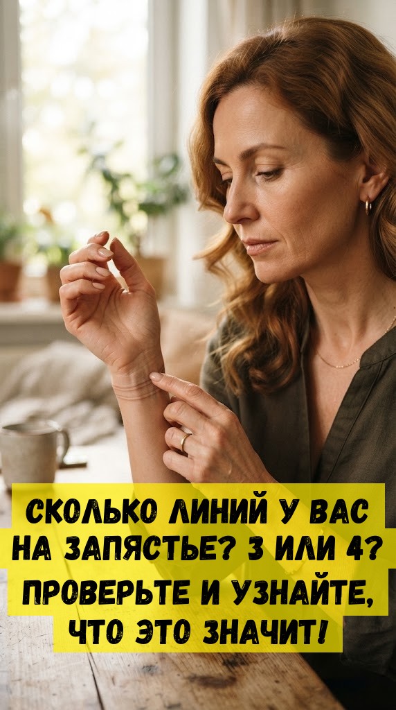 Сколько линий у вас на запястье? 3 или 4? Проверьте и узнайте, что это значит!