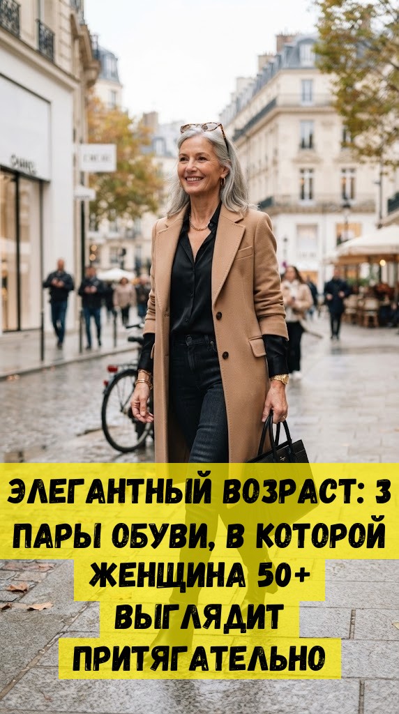 Элегантный возраст: 3 пары обуви, в которой женщина 50+ выглядит притягательно