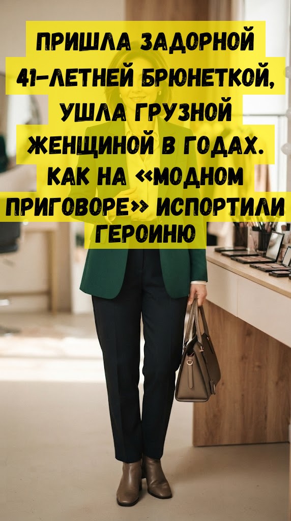 Пришла задорной 41-летней брюнеткой, ушла грузной женщиной в годах. Как на &laquo;Модном приговоре&raquo; испортили героиню