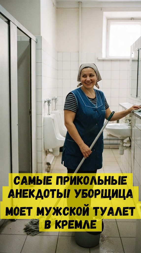 Самые прикольные анекдоты! Уборщица моет мужской туалет В Кремле